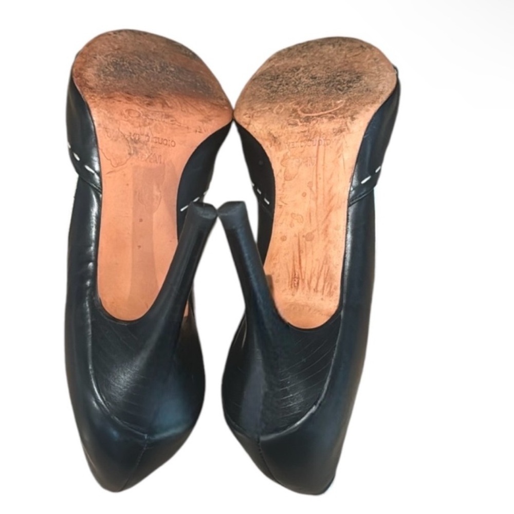 Authentic Oscar De La Renta luxury signature designer open toe heels sz 8.5 - Picture 8 of 11